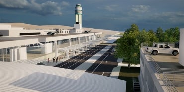 airport visualization of terminal landside