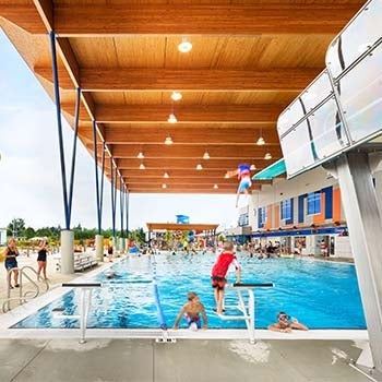 Aldergrove Credit Union Community Center diving board HDR