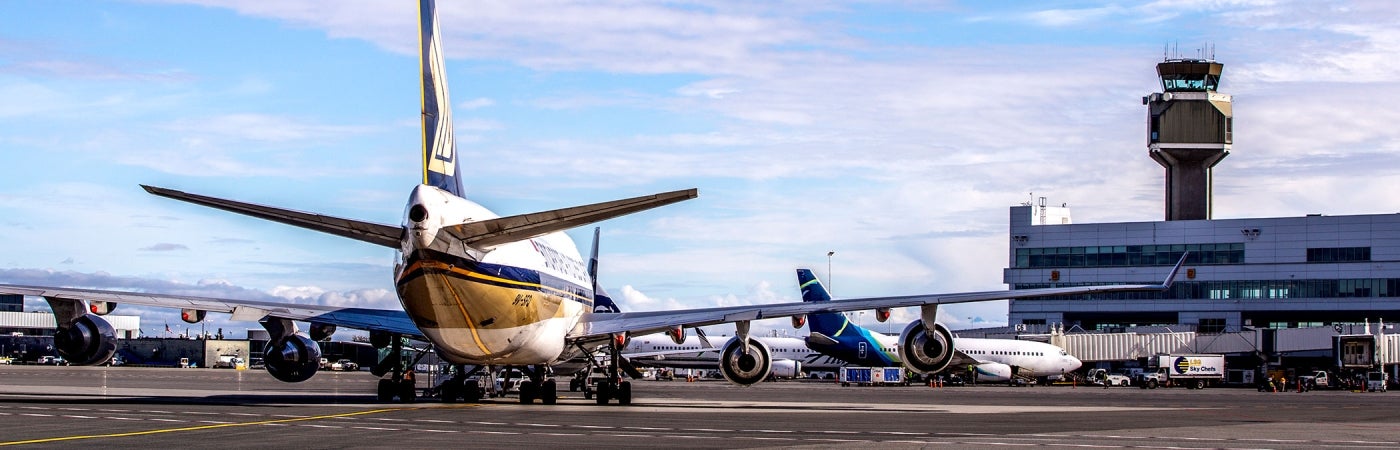 Planes on airfield at airport