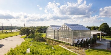 exterior view of Bellevue University sustainability laboratory