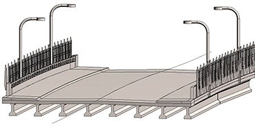 3D model of concrete bridge superstructure