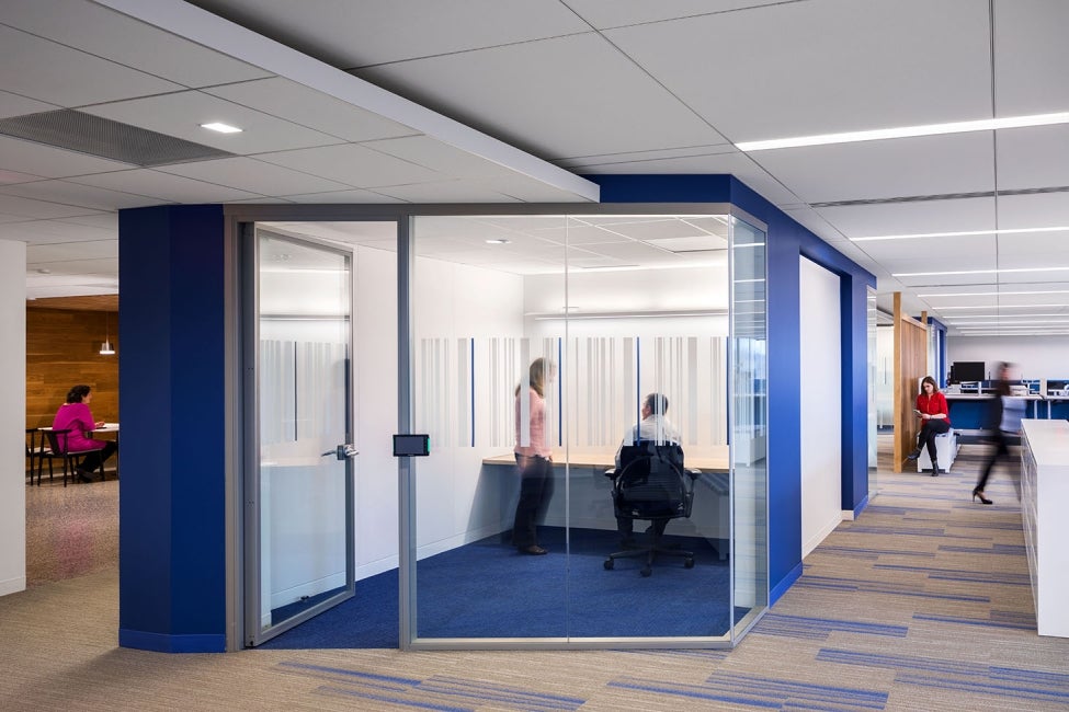 Bristol-Myers Squibb Module E Office Renovation Blue Conference