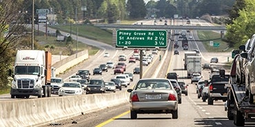 traffic on Columbia interstate