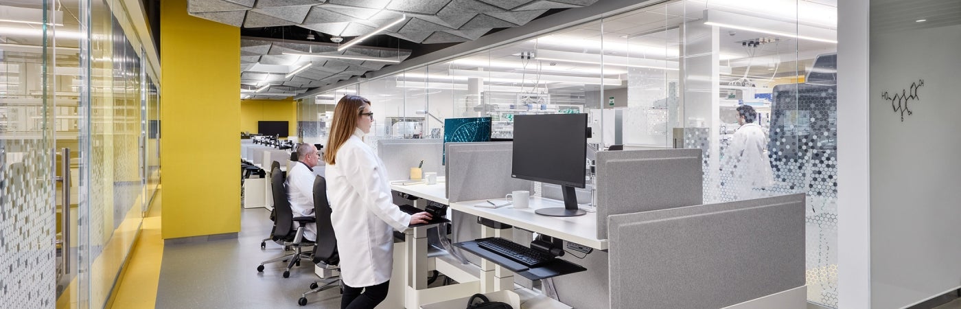 workstation view in cedars sinai innovation center