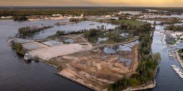 Harbor Island drone photo