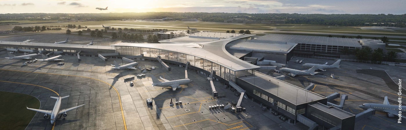 columbus airport terminal rendering