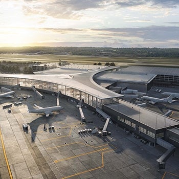 columbus airport terminal rendering