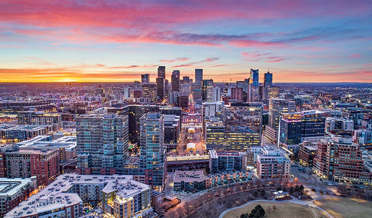 Cityscape of Denver, Colorado.