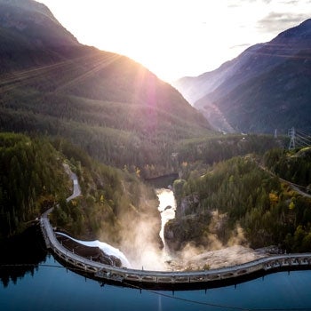 Diablo Dam and Powerhouse Aerial