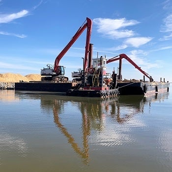 Construction of Dickinson Bay Island