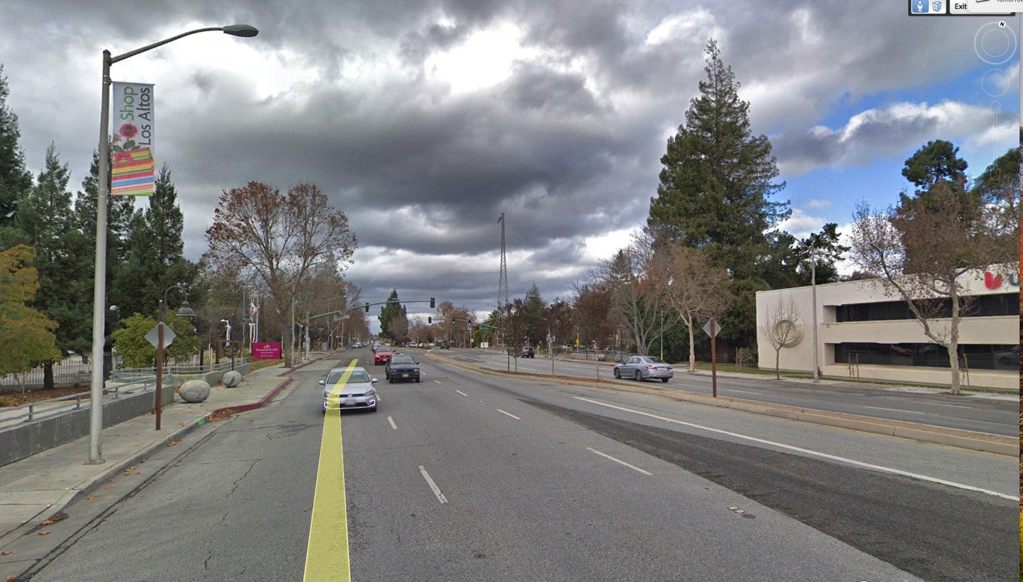 street view of decaying streetscape