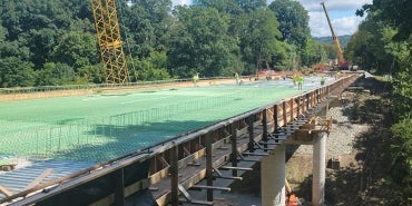 construction on Fern Hollow bridge