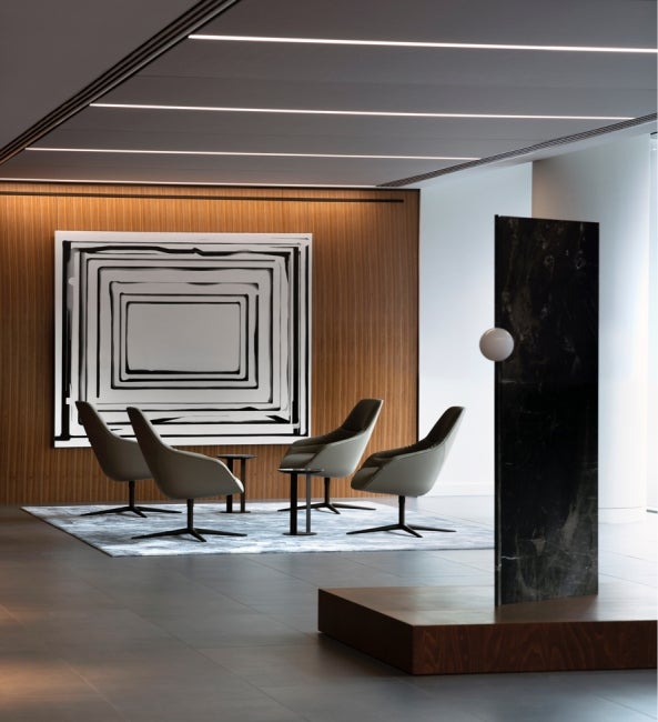 Commercial Office Waiting Area with modern art