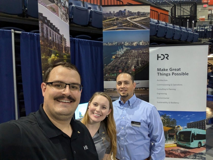 HDR employees at career booth.