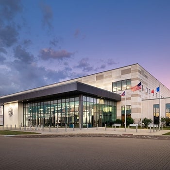 exterior view of Franklin County Corrections center at dusk