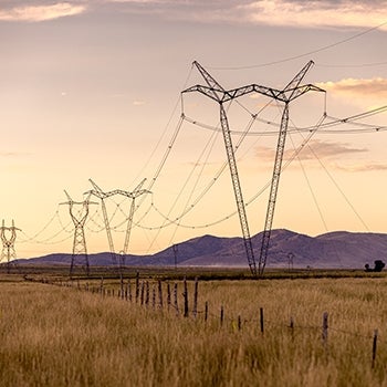 Gateway South row of transmission lines