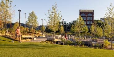 hill at Gene Leahy Mall