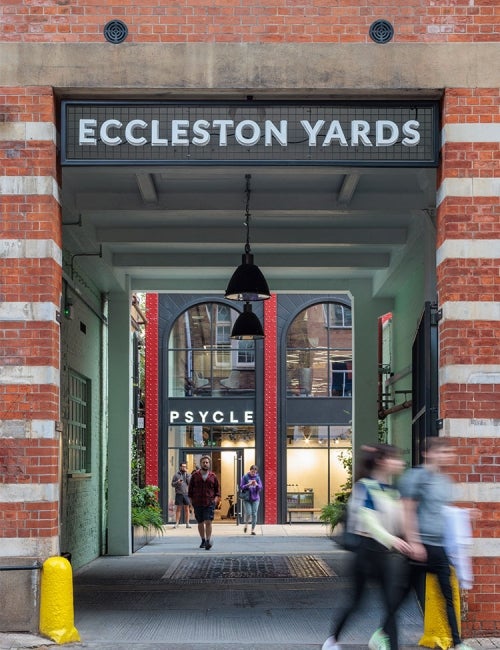 External shot of Eccleston Yards, London.