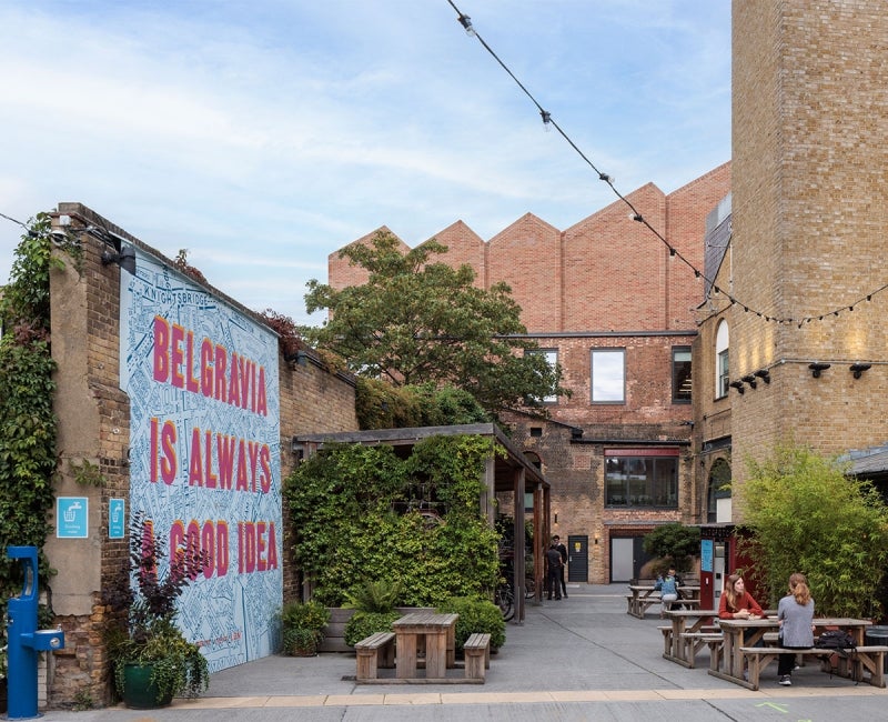 External shot of Eccleston Yards, London.