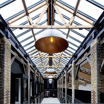 Interior of courtyard at Newsons Yard, London, U.K