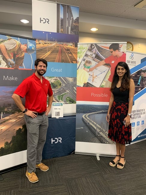 two HDR employees at career event in Florida