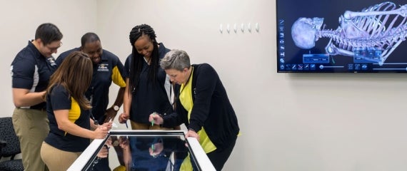 Students Practicing Hands-On Allied Health Learning at the Houston Community College Coleman Health Sciences Building