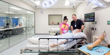 Houston Community College simulation center patient room 