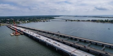 trestle bridge over bay