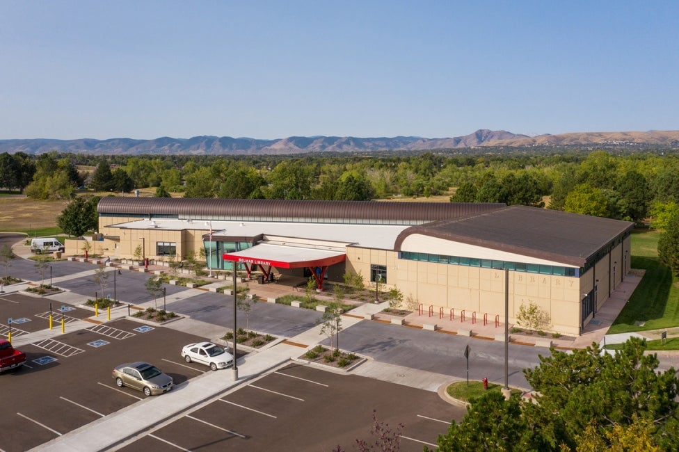 Jefferson County Belmar Public Library aerial view