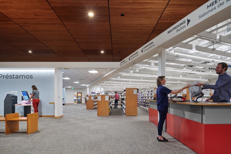 Jefferson County Belmar Public Library checkout counter