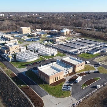 Aerial of Johnson County Tomahawk Creek Wastewater Treatment Facility