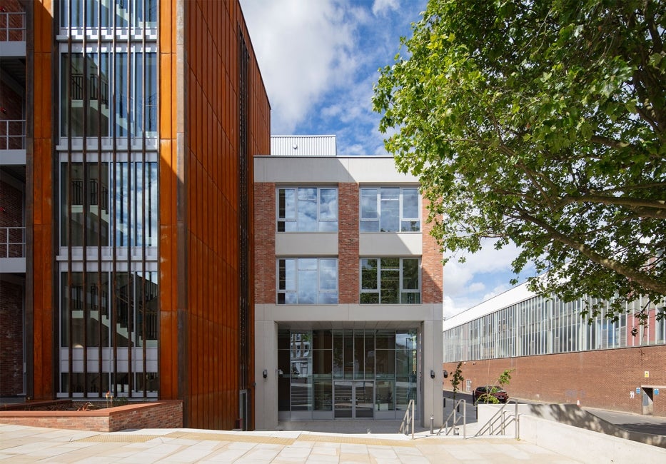 Street level exterior of 5-10 Brandon Road, Kings Cross, London.