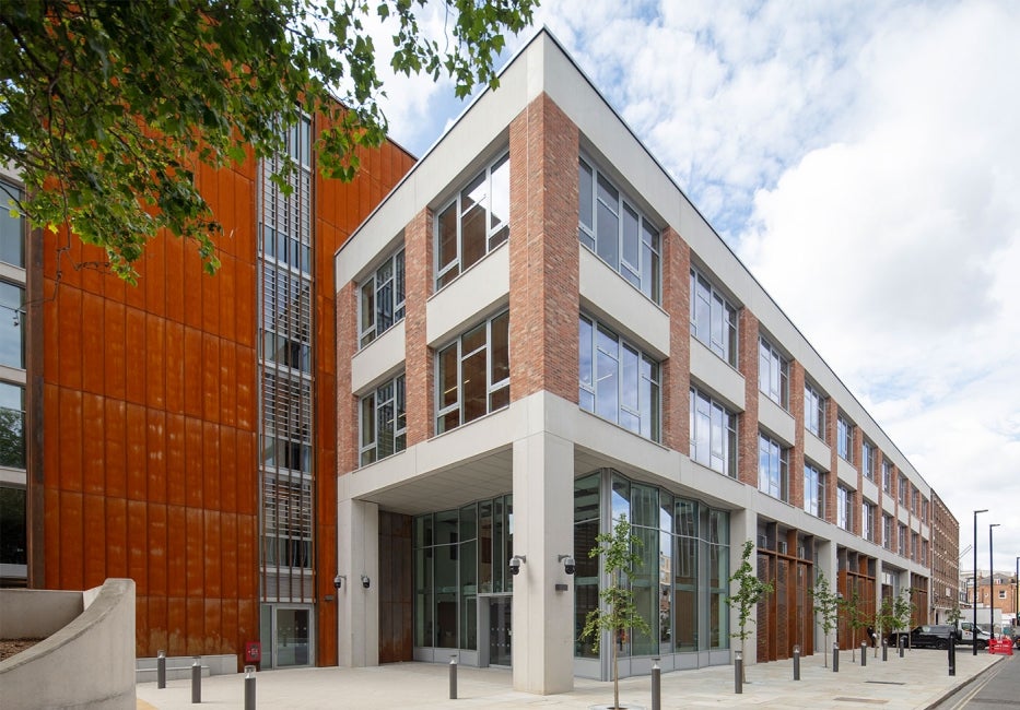 Street level exterior of 5-10 Brandon Road, Kings Cross, London.