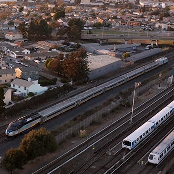 BART and Capitol Corridor train in Northern California