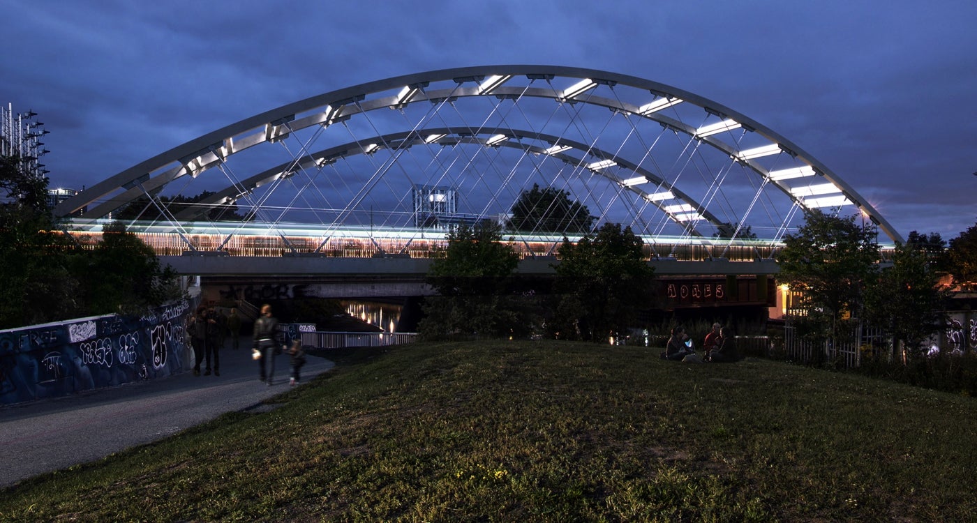 Lower Don bridge riverwalk