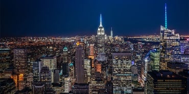 Manhattan skyline at night