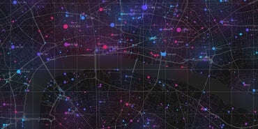 geospatial data map with grid points