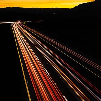 Night Traffic on Highway