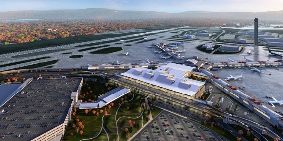 rendering of pittsburgh airport terminal