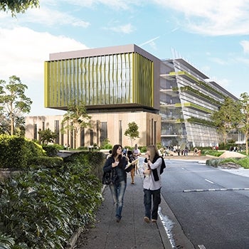 View of Sydney Biomedical Accelerator from Western Avenue, University of Sydney