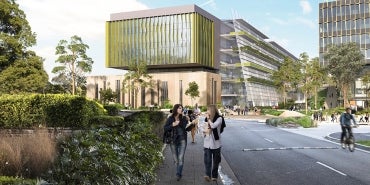 View of Sydney Biomedical Accelerator from Western Avenue, University of Sydney