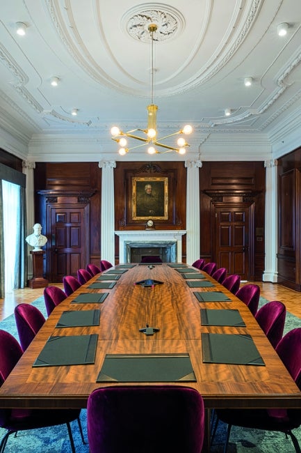 Science and Innovation Centre Reckitt meeting room dark wood