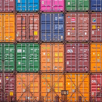 stack of shipping containers