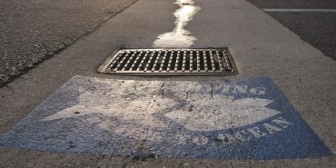 Storm drain to the ocean