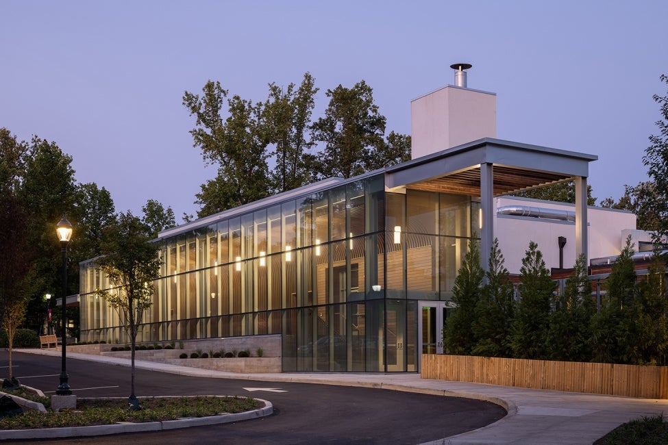 photo of the exterior renovation of the Hun School