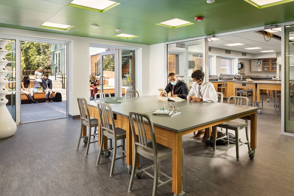 photo of laboratory collaboration tables