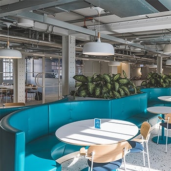 Interior Cafeteria Area with Seating at 80, Strand, London