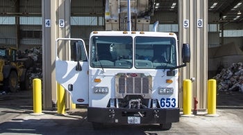 Truck in Transfer Station loading dock