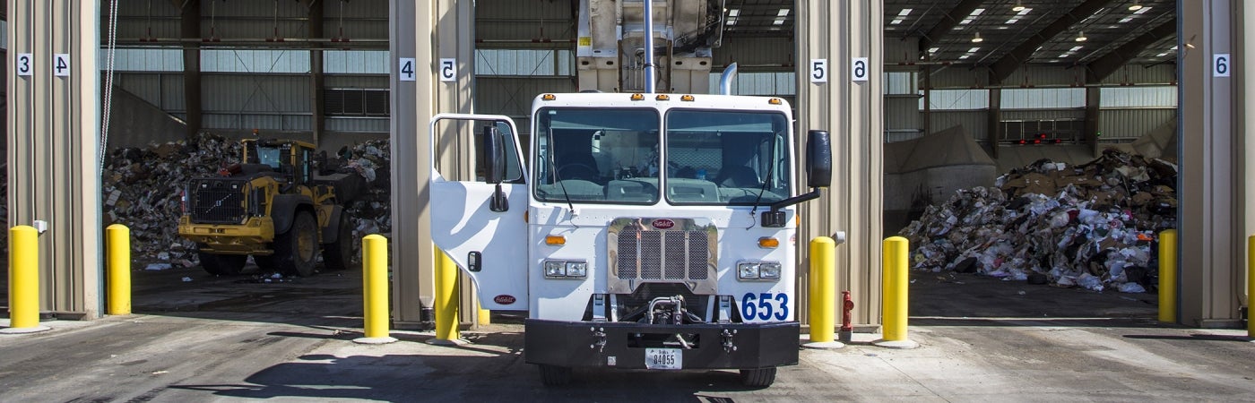 Truck in Transfer Station loading dock