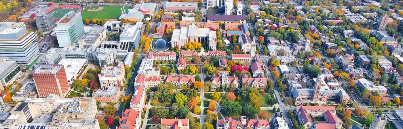 University of Chicago aerial view